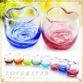 LOVE＆STARハートグラス